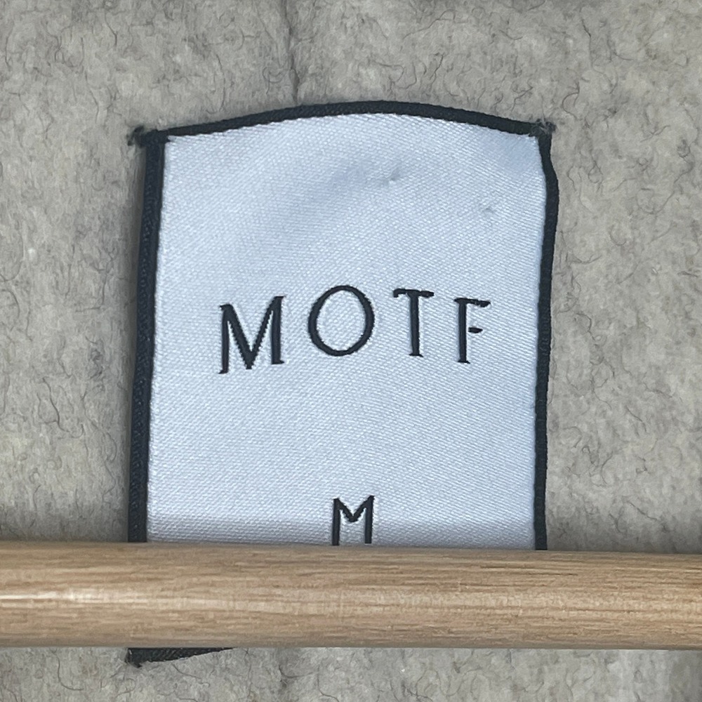MOTF Premium Wool Blend Longline Overcoat Oatmeal Beige Minimalist Coat Size M - Picture 8 of 11